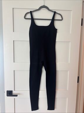 Black Women's Seamless Tank Jumpsuit Leggings